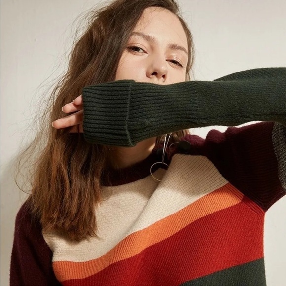 Genuine People Striped Colorblock Sweater Small - Picture 7 of 15
